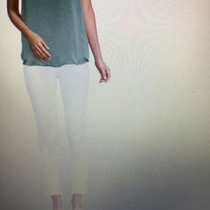 WOMEN’S VINCE CAMUTO WHITE FREYED HEM SKINNY LEG MID RISE ANKLE JEAN SIZE: 28/6